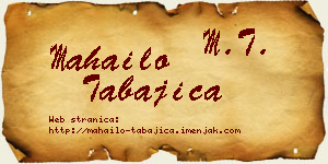 Mahailo Tabajica vizit kartica
